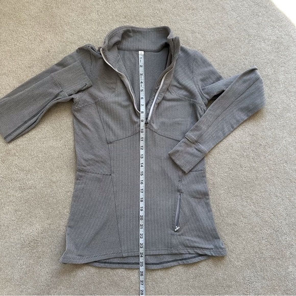 Lululemon Gray Quarter Zip Athletic Pullover Jacket - Picture 7 of 13